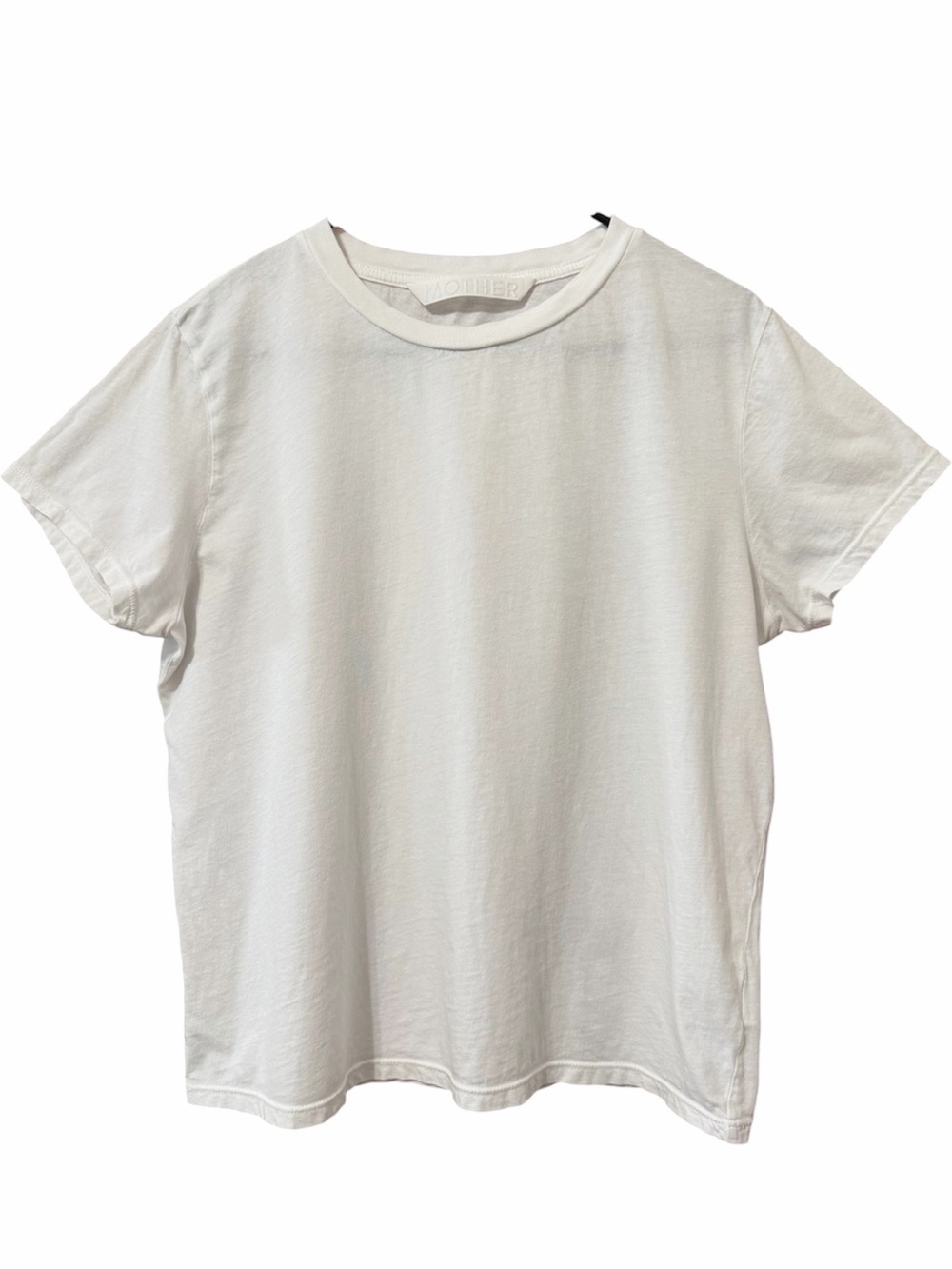 Mother The Lil Goodie Goodie Short Sleeve Tee - Bright White - 100% Cotton